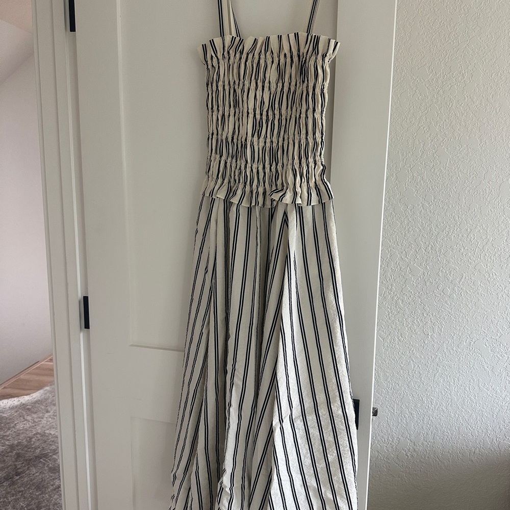NWT - Taylor Swift Polo Ralph Lauren Nylon Crinkle Stripe A Line Dress - Picture 2 of 8
